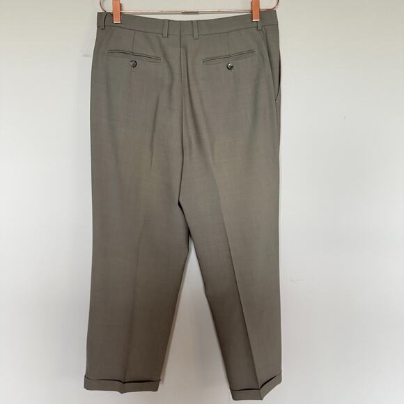 Vtg 90s SERGIO PIUMATTI ITALY Trouser Pants 36 Pure Wool Luxury Slack Workwear - Picture 12 of 12